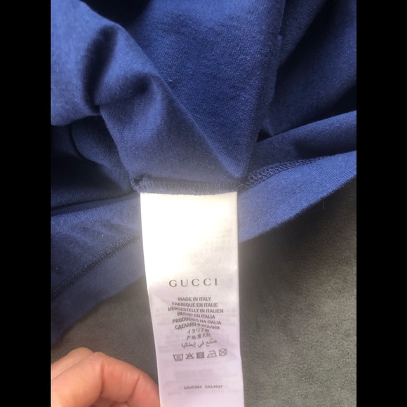 Gucci navy tshirt NWT XS & XL oversized - Picture 5 of 7